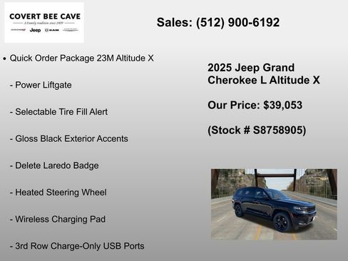 New 2025 Jeep Grand Cherokee L Altitude RWD image 12