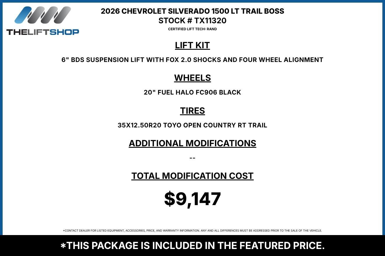 Used 2026 Chevrolet Silverado 1500 LT Trail Boss w/ Protection Package AWD/4WD image 2