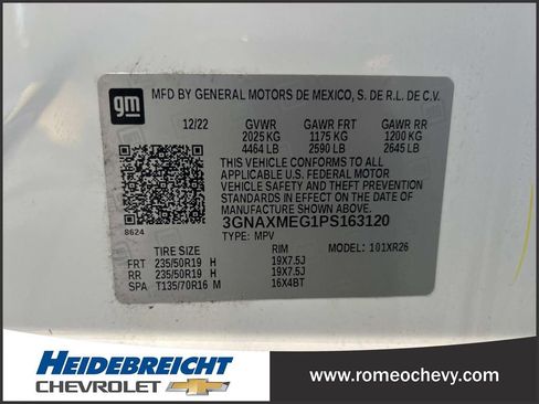 Used 2023 Chevrolet Equinox RS w/ LPO, Floor Liner Package image 8