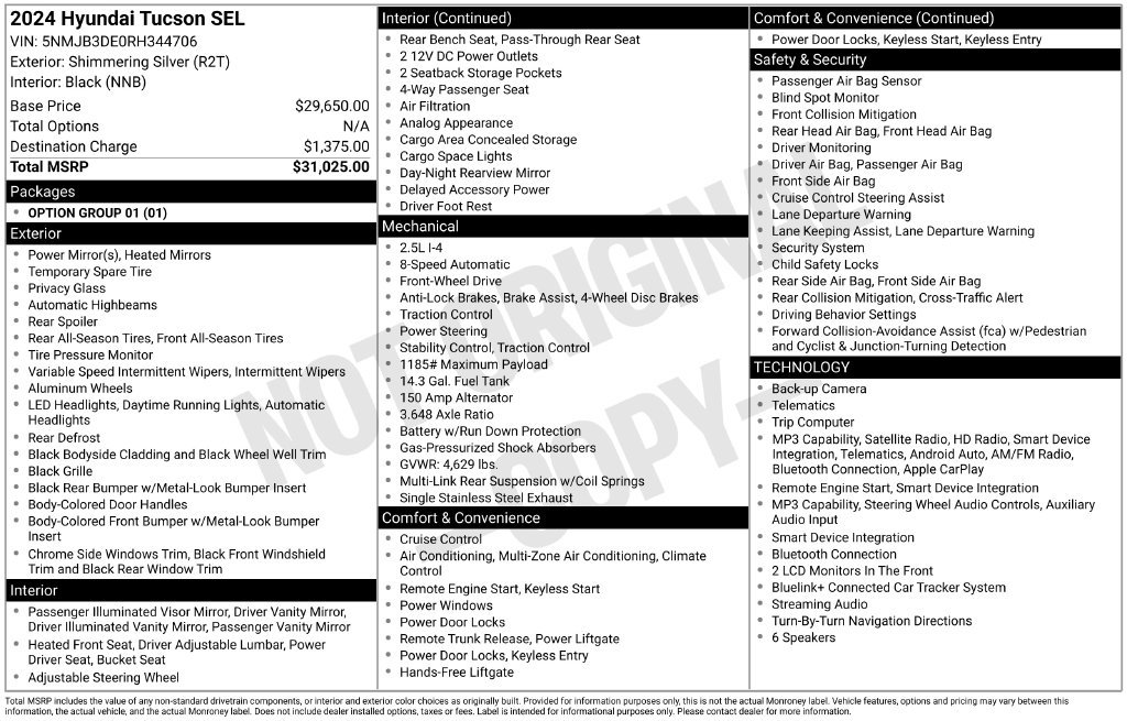 Certified 2024 Hyundai Tucson SEL FWD image 32