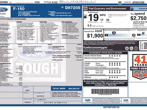 Used 2018 Ford F150 Lariat w/ Equipment Group 502A Luxury AWD/4WD image 7