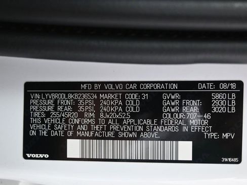 Used 2019 Volvo XC60 T8 Inscription w/ Advanced Package image 9