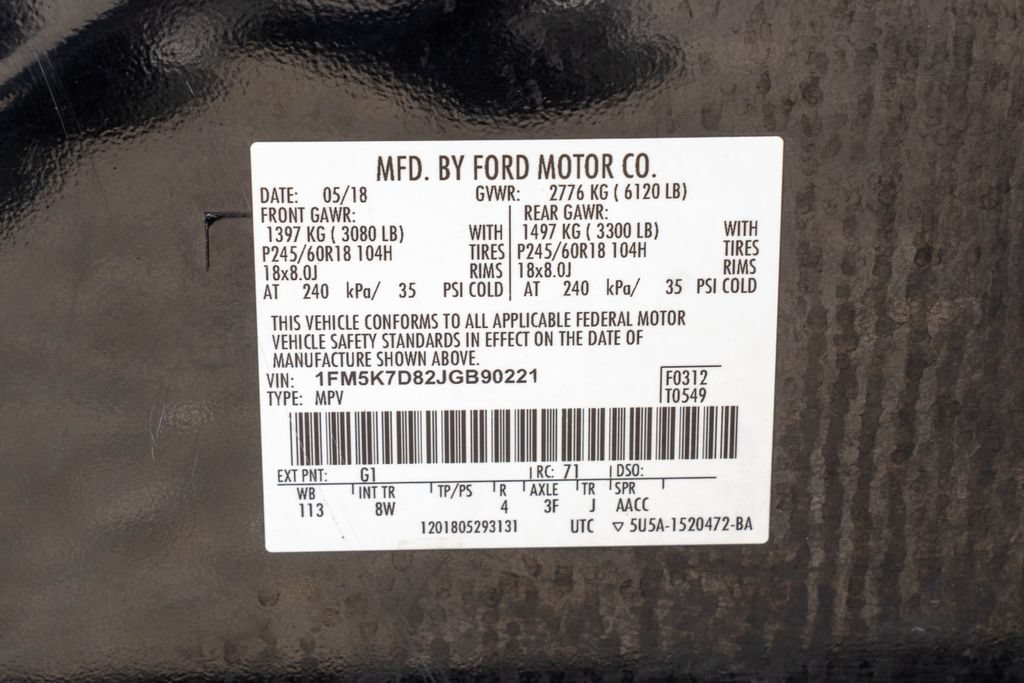 Used 2018 Ford Explorer XLT w/ Equipment Group 201A FWD image 29