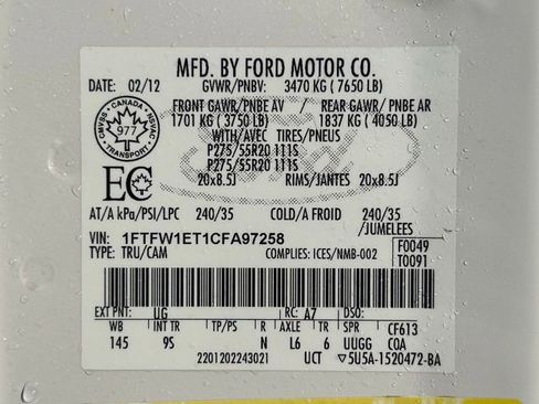 Used 2012 Ford F150 Platinum w/ Max Trailer Tow Pkg image 13