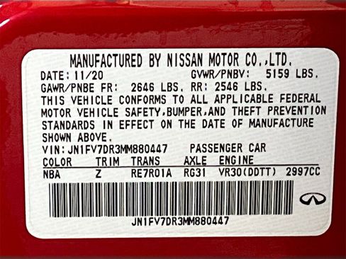 Used 2021 INFINITI Q50 Red Sport 400 image 34