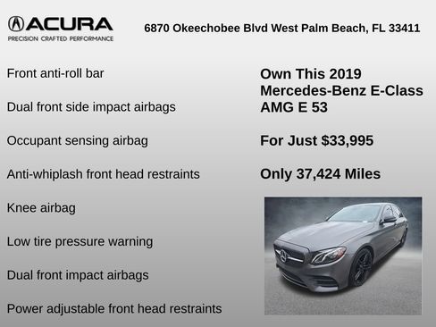 Used 2019 Mercedes-Benz E 53 AMG 4MATIC Sedan w/ Acoustic Comfort Package image 30