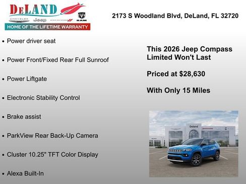 New 2026 Jeep Compass Limited w/ Sun, Sound & Navigation Group AWD/4WD image 19