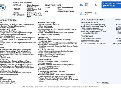 Used 2024 BMW X6 M60i image 3