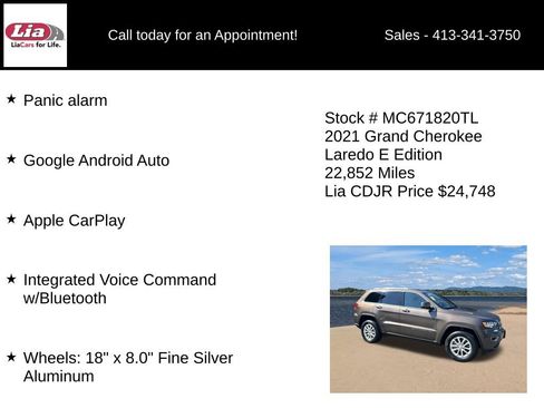 Used 2021 Jeep Grand Cherokee Laredo AWD/4WD image 11