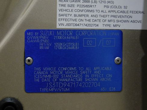 Used 2007 Suzuki Grand Vitara Luxury image 92