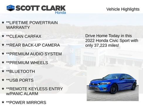 Used 2022 Honda Civic Sport image 11