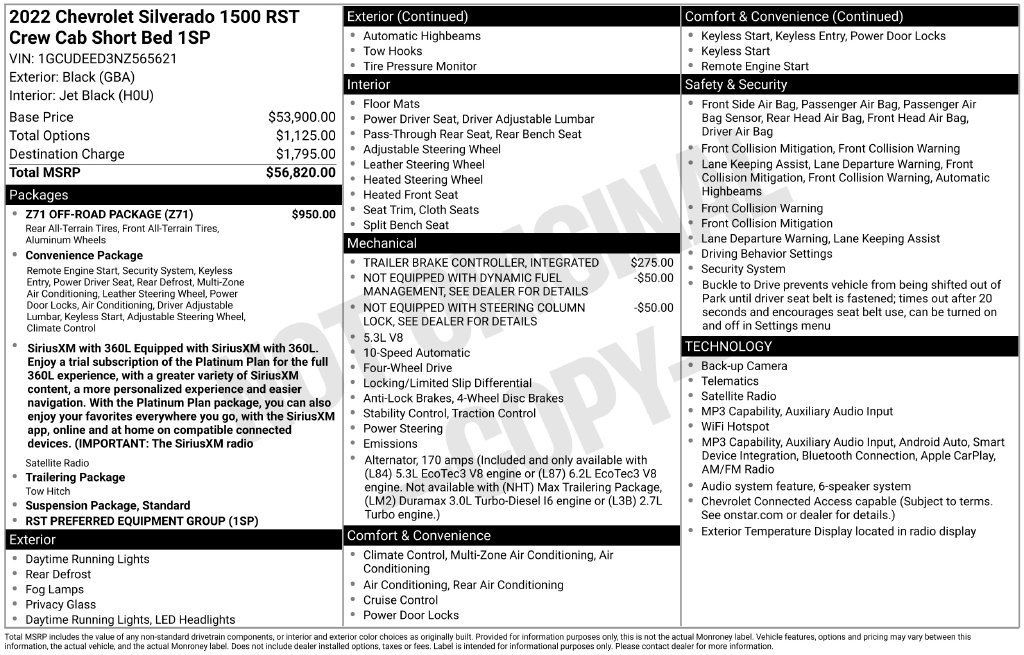 Certified 2022 Chevrolet Silverado 1500 RST w/ Z71 Off-Road Package AWD/4WD image 2