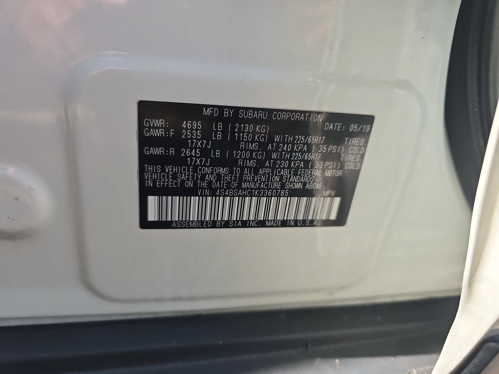 Used 2019 Subaru Outback 2.5i Premium AWD/4WD image 34