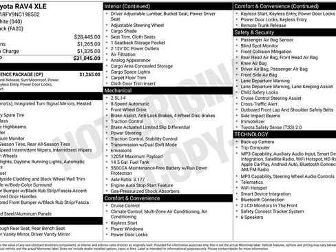 Used 2022 Toyota RAV4 XLE w/ Convenience Package FWD image 40