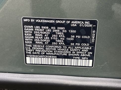 New 2026 Volkswagen Atlas SE image 31