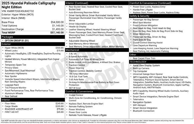 Certified 2025 Hyundai Palisade Calligraphy AWD/4WD image 36