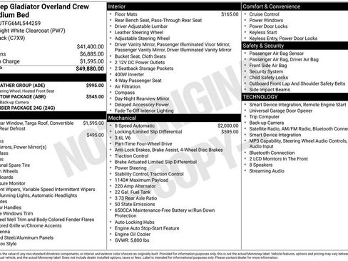 Used 2021 Jeep Gladiator Overland w/ Cold Weather Group image 2