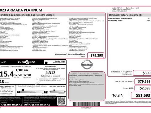 Used 2023 Nissan Armada Platinum image 6