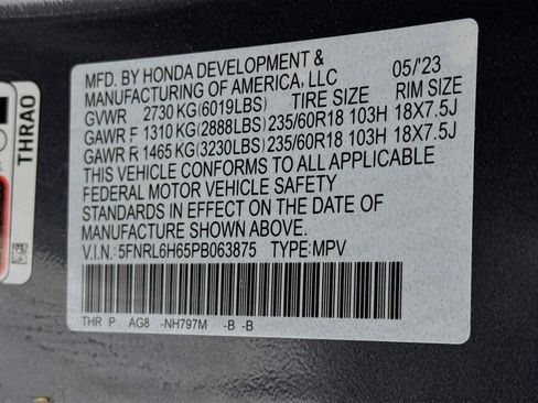 Certified 2023 Honda Odyssey EX-L image 33