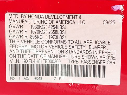 New 2026 Honda Civic Sport image 35