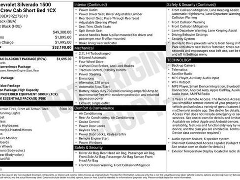 Used 2024 Chevrolet Silverado 1500 Custom w/ Turbomax Blackout Package AWD/4WD image 27
