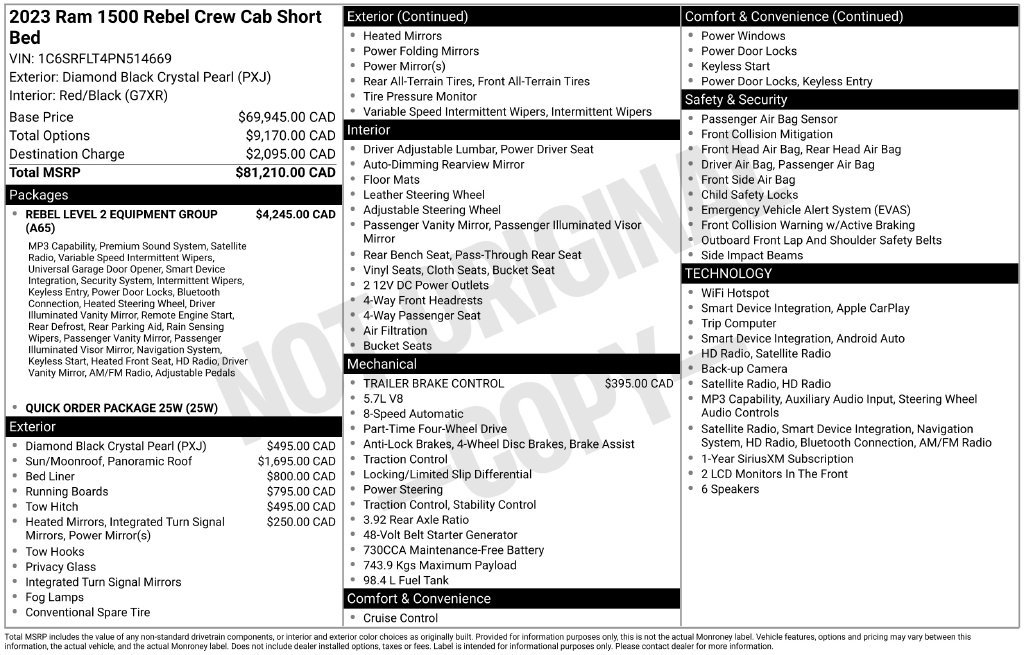 Used 2023 RAM 1500 Rebel w/ Rebel Level 2 Equipment Group AWD/4WD image 42