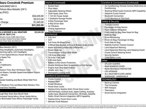 Certified 2024 Subaru Crosstrek 2.0i Premium AWD/4WD image 44