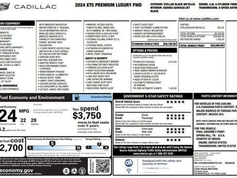 Used 2024 Cadillac XT5 Premium Luxury w/ Technology Package FWD image 2
