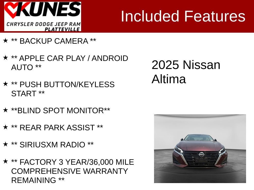 Used 2025 Nissan Altima 2.5 SV FWD image 2