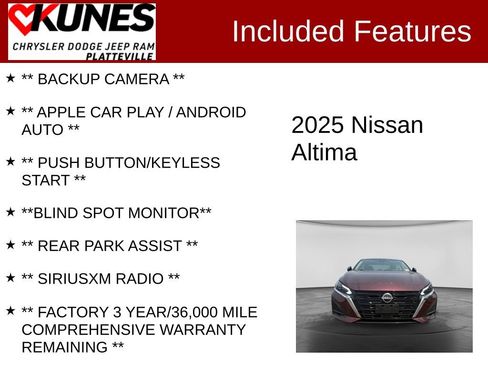 Used 2025 Nissan Altima 2.5 SV FWD image 2