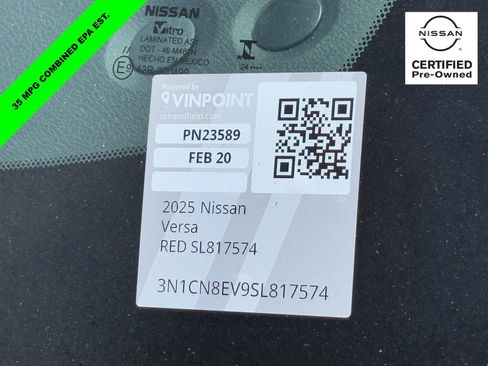 Certified 2025 Nissan Versa SV image 30