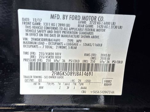 Used 2018 Ford Flex Limited w/ Equipment Group 301A FWD image 36