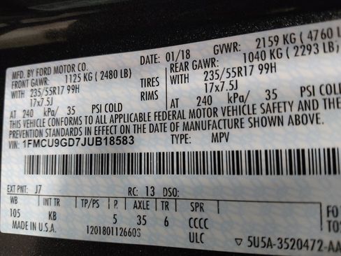 Used 2018 Ford Escape SE w/ SE Sync 3 Package AWD/4WD image 33