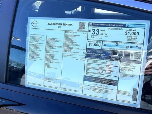 New 2026 Nissan Sentra SV w/ SV Convenience Package image 12