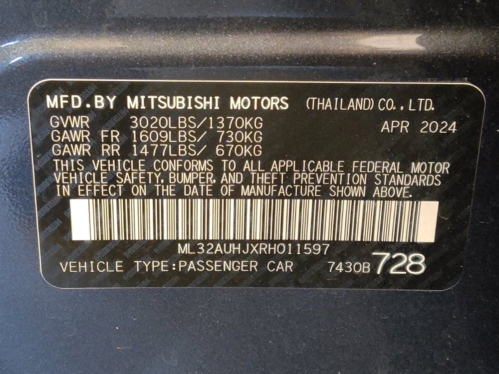 Used 2024 Mitsubishi Mirage ES FWD image 33