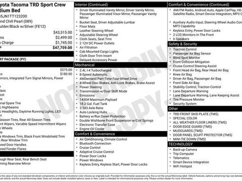 Used 2026 Toyota Tacoma TRD Sport AWD/4WD image 10