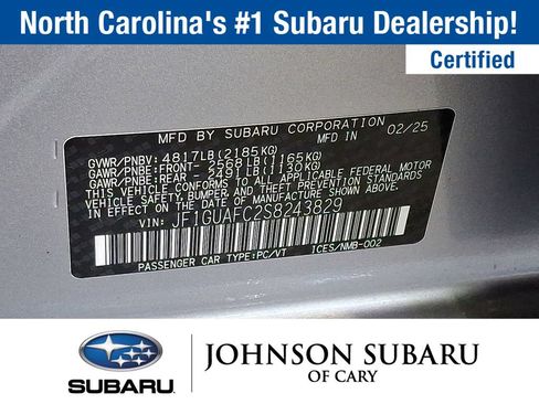 Certified 2025 Subaru Impreza 2.0i Sport w/ Popular Package #1 AWD/4WD image 18