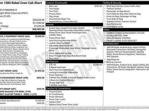 Used 2021 RAM 1500 Rebel w/ Rebel Level 2 Equipment Group AWD/4WD image 33