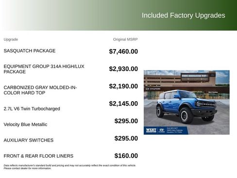 Used 2024 Ford Bronco Outer Banks w/ Sasquatch Package AWD/4WD image 9