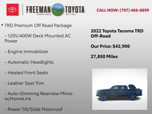Used 2022 Toyota Tacoma TRD Off-Road w/ TRD Premium Off Road Package image 5