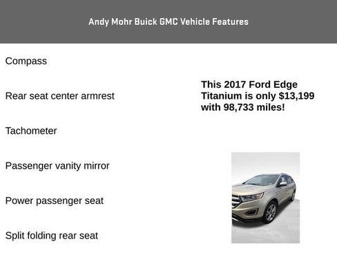 Used 2017 Ford Edge Titanium w/ Technology Package FWD image 16