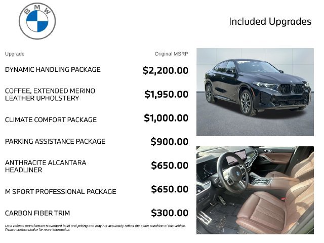 Used 2025 BMW X6 M60i w/ Dynamic Handling Package AWD/4WD image 3