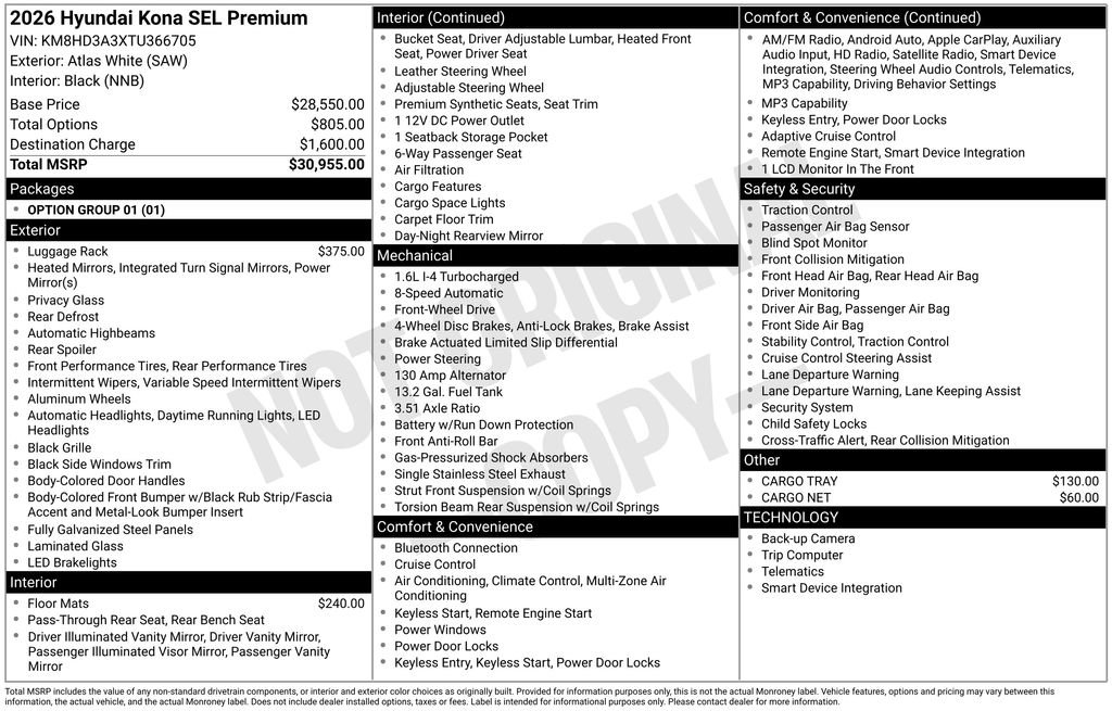 New 2026 Hyundai Kona SEL Premium FWD image 6