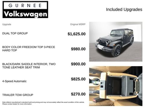 Used 2011 Jeep Wrangler Unlimited Sahara w/ Dual Top Group AWD/4WD image 4