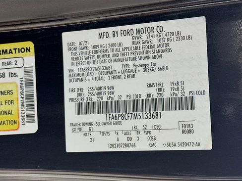 Used 2021 Ford Mustang GT w/ Black Accent Package RWD image 29