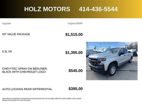 Certified 2021 Chevrolet Silverado 1500 W/T w/ WT Value Package AWD/4WD image 5