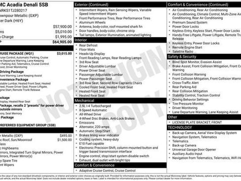 New 2026 GMC Acadia Denali w/ Super Cruise Package AWD/4WD image 16