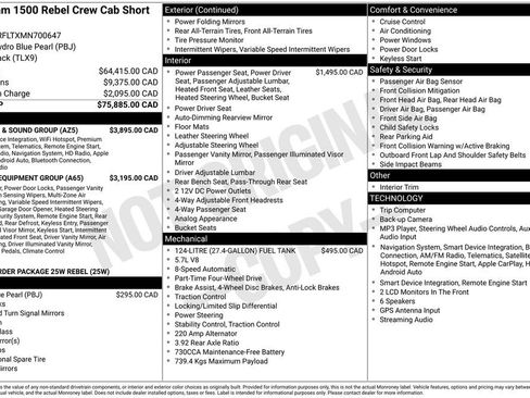 Used 2021 RAM 1500 Rebel w/ Leather & Sound Group AWD/4WD image 6