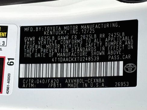 Used 2026 Toyota Camry LE FWD image 34
