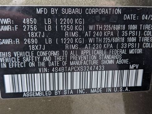 Used 2025 Subaru Outback Touring AWD/4WD image 33